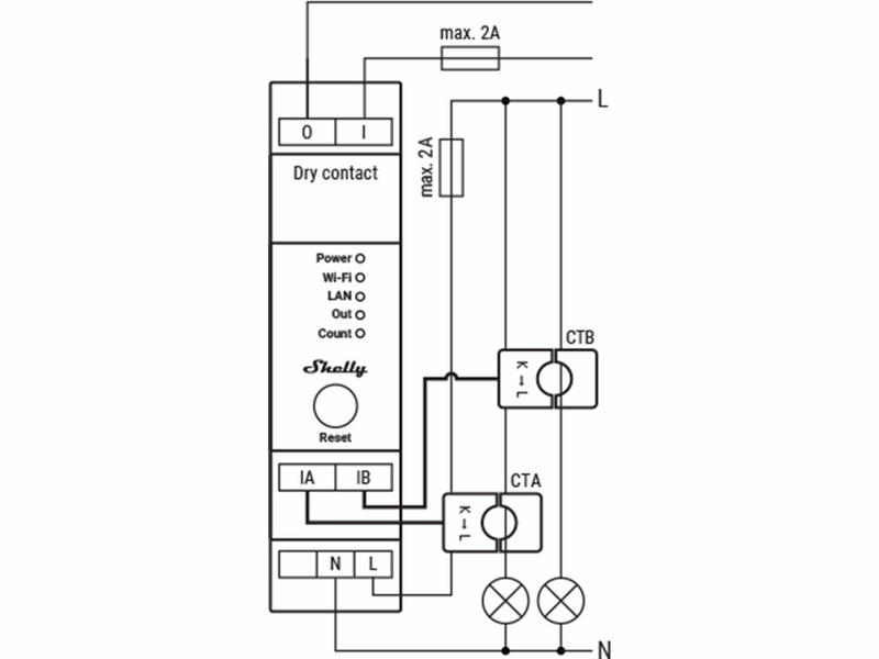 Shelly Pro EM - 50A (with 2 50A CT)