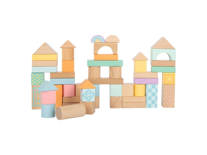 Small Foot - Wooden Building Blocks Pastel 50dlg.