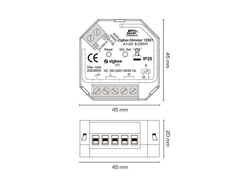 Scan Products Box Push Dimmer ZigBee 3.0