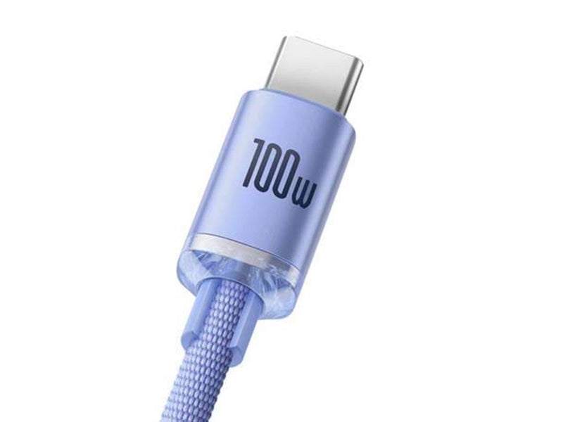 Baseus Crystal Shine cable USB to USB-C 5A 1.2m (purple)