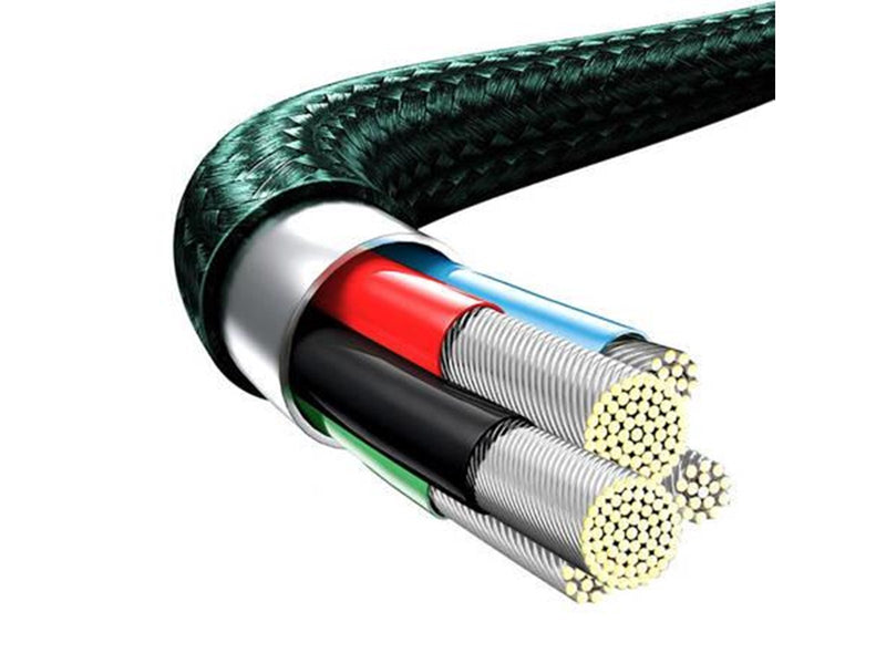 Baseus Rapid Series 3-in-1 cable USB-C For M+L+T 20W 1.5m (Green )