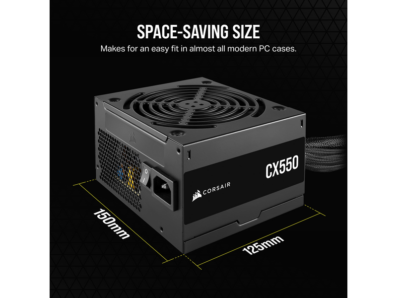 Corsair CX550 Netzteile - 550 Watt - 120 mm - ATX 2.4 - 80 Plus Bronze zertifiziert