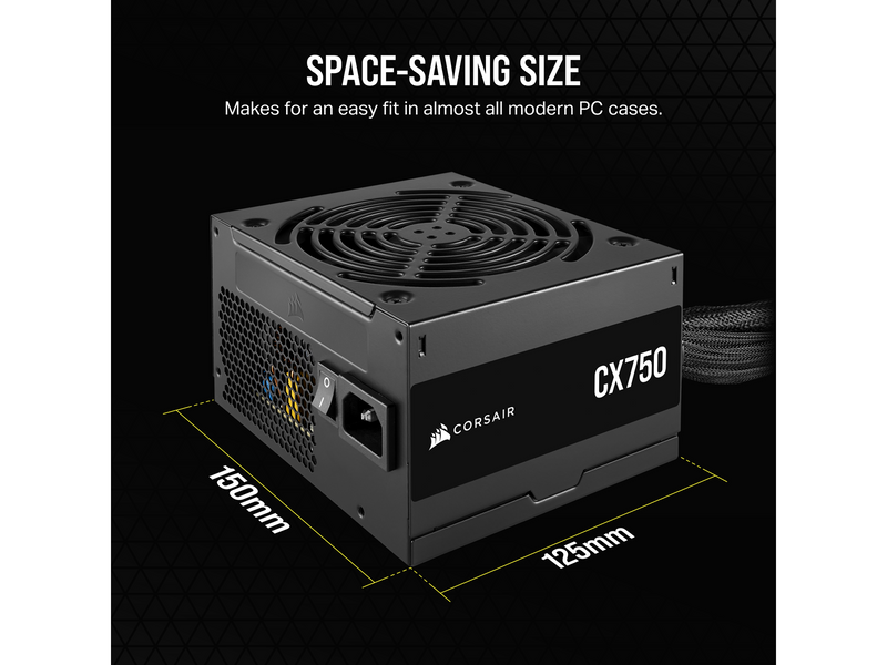 Corsair CX750 Netzteile - 750 Watt - 120 mm - ATX 2.4 - 80 Plus Bronze zertifiziert