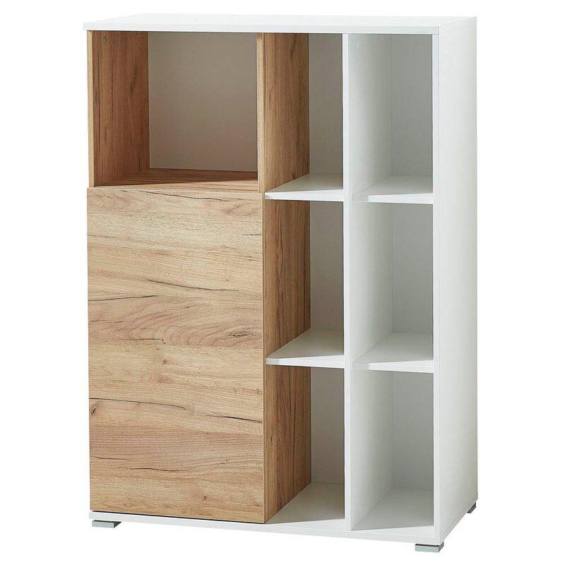 GERMANIA GW-LIONI Aktenschrank 4195-513 - 120cm Höhe - weiß/navarra-eiche
