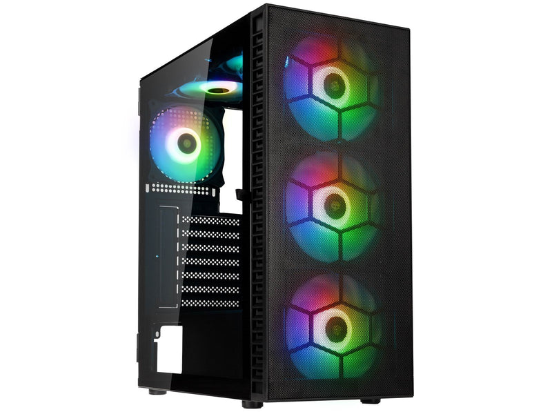 Kolink Observatory HF Mesh ARGB Midi Tower Case - Black - Gehäuse - Desktop - Schwarz