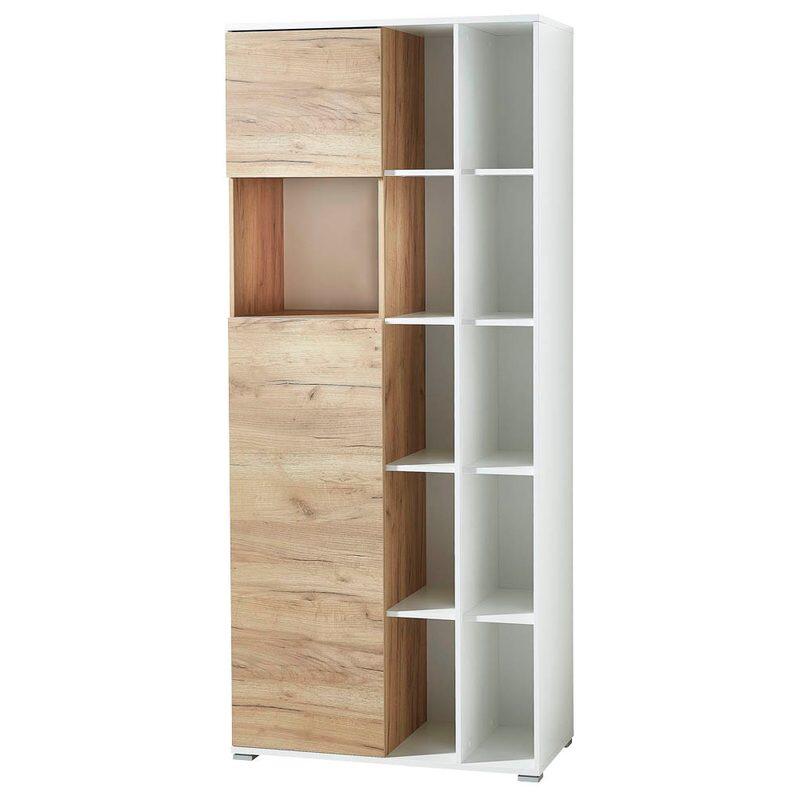 GERMANIA GW-LIONI Aktenschrank 4196-513 - 197cm Höhe - weiß/navarra-eiche