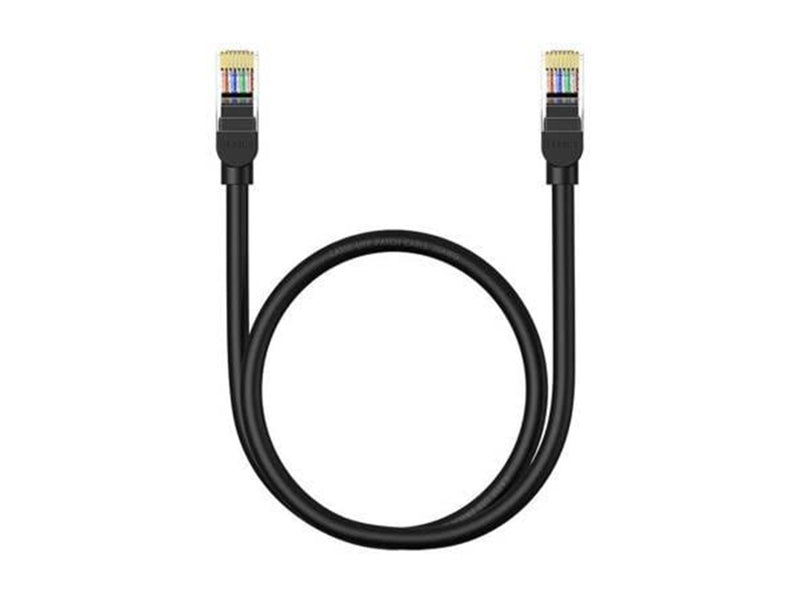 Baseus Ethernet CAT5 0.5m network cable (black) - Schwarz - 0.5 meter