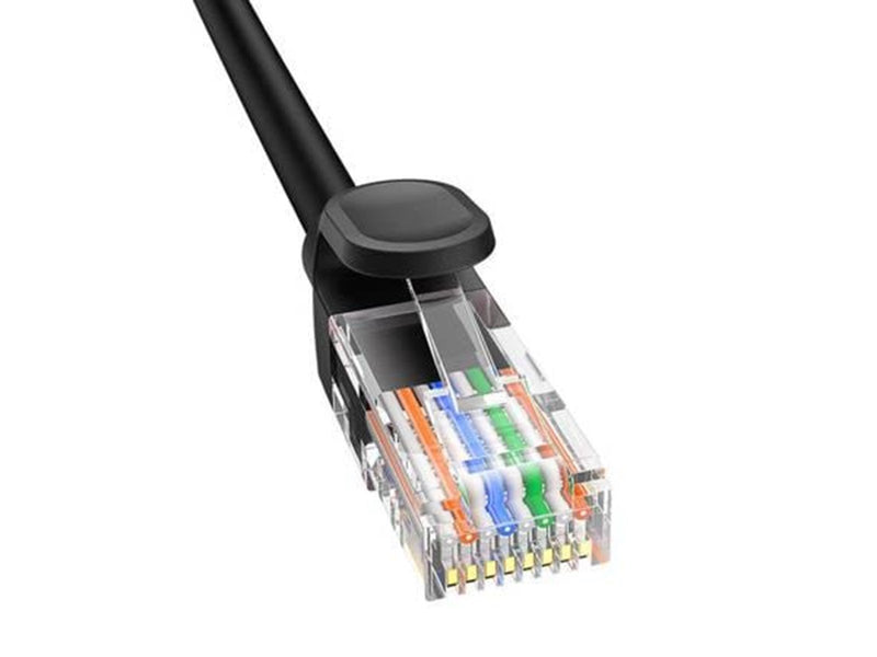 Baseus Ethernet CAT5 0.5m network cable (black) - Schwarz - 0.5 meter