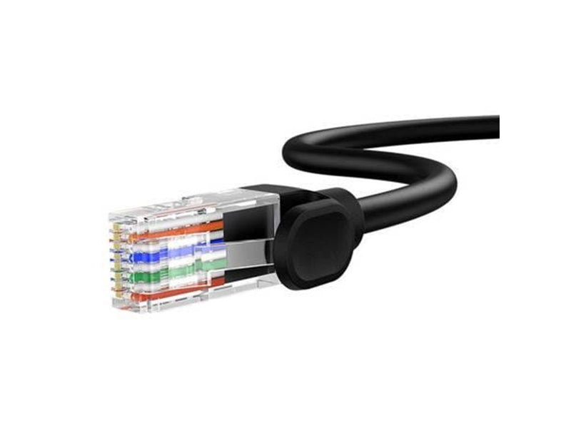 Baseus Ethernet CAT5 0.5m network cable (black) - Schwarz - 0.5 meter