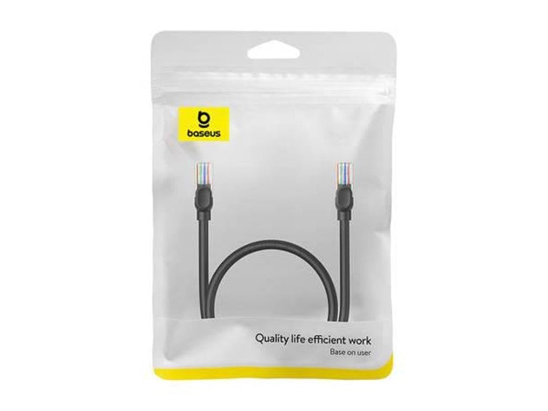 Baseus Ethernet CAT5 0.5m network cable (black) - Schwarz - 0.5 meter