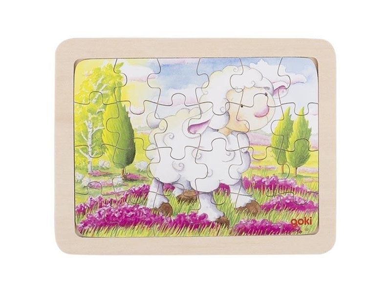 Goki Wooden Puzzles Animals set of 6 Holz