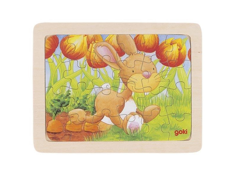 Goki Wooden Puzzles Animals set of 6 Holz