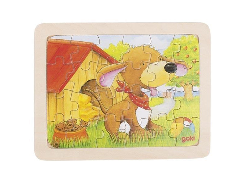 Goki Wooden Puzzles Animals set of 6 Holz