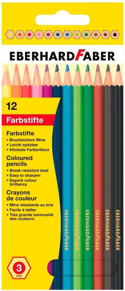 EBERHARD FABER Buntstifte farbsortiert - 12 Stück