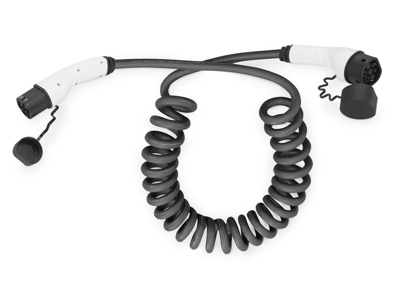 DIGITUS EV Spiral Charging Cable - Type 2 - 32A - 7.5m | Single Phase