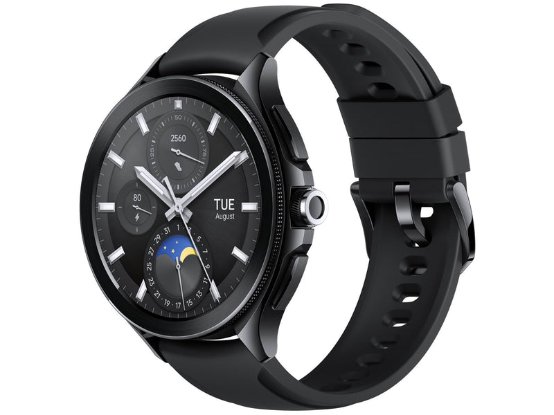 Xiaomi Watch 2 Pro - Schwarzes Gehäuse mit schwarzem Fluorkautschukarmband
