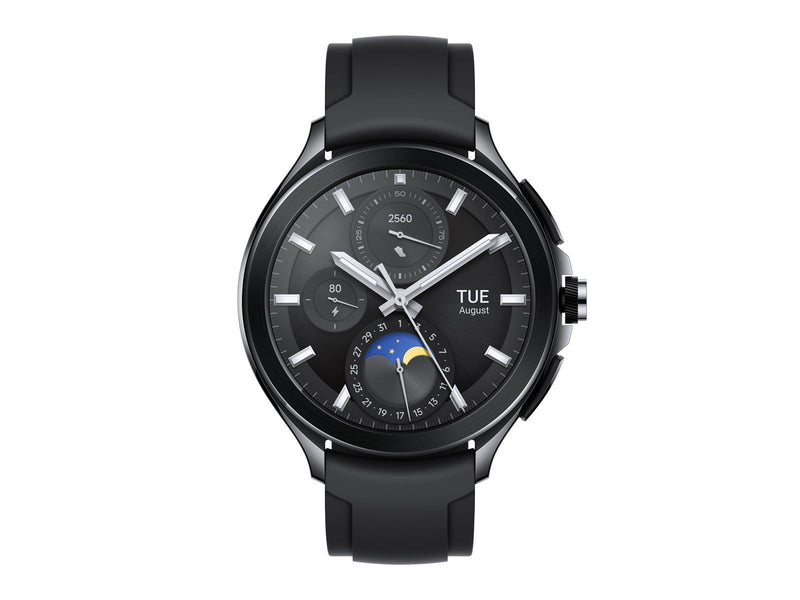Xiaomi Watch 2 Pro - Schwarzes Gehäuse mit schwarzem Fluorkautschukarmband