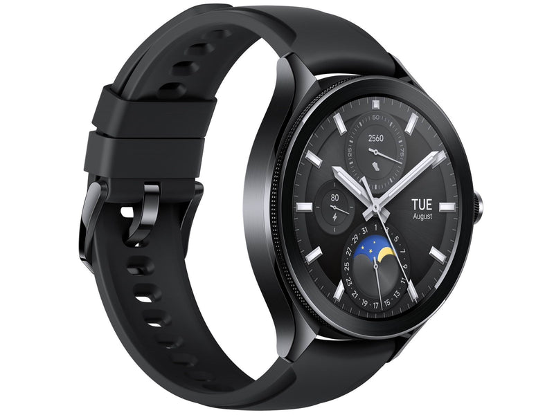Xiaomi Watch 2 Pro - Schwarzes Gehäuse mit schwarzem Fluorkautschukarmband