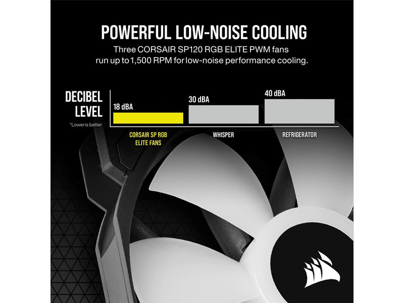 Corsair H100 RGB - CPU-Wasserkühlung - Max 26 dBA