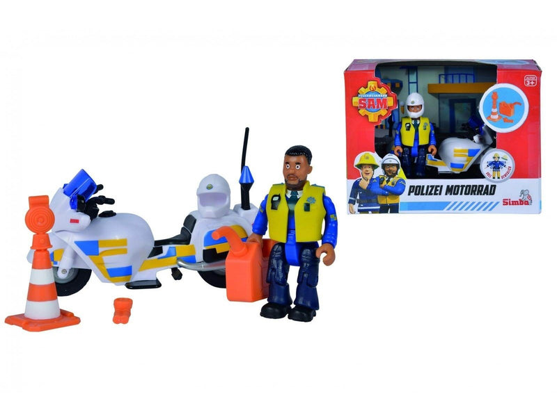 Simba Fireman Sam Police Motorbike incl. Figurine 7.5cm