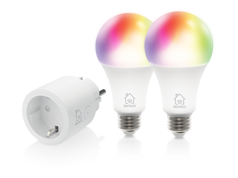 Deltaco Starter Kit With Two RGB Bulbs And One Plug
