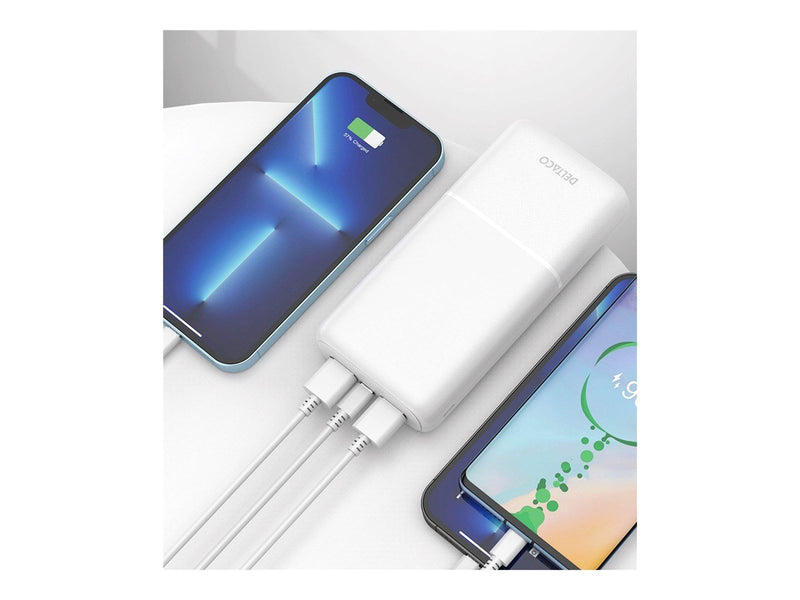 Deltaco PB-C1006 Powerbank (Akku) - Weiß - 20000 mAh