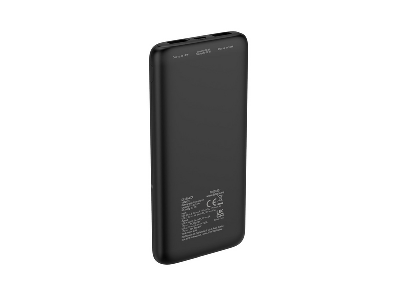 Deltaco PB-C1007 Powerbank (Akku) - schwarz - 10000 mAh