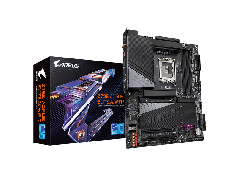 GIGABYTE Z790 AORUS ELITE X WIFI7 Mainboard - Intel Z790 - Intel LGA1700 socket - DDR5 RAM - ATX