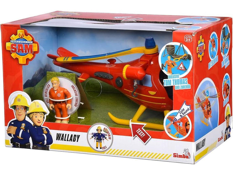 Simba Fireman Sam Helicopter Wallaby with Figure 15cm