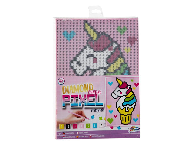 Grafix Pixel by Number Canvas - Unicorn