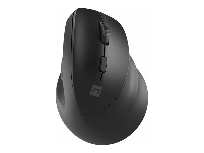 Natec CRAKE 2 - vertical mouse - 2.4 GHz Bluetooth 5.0 - black - Vertical mouse (Schwarz)