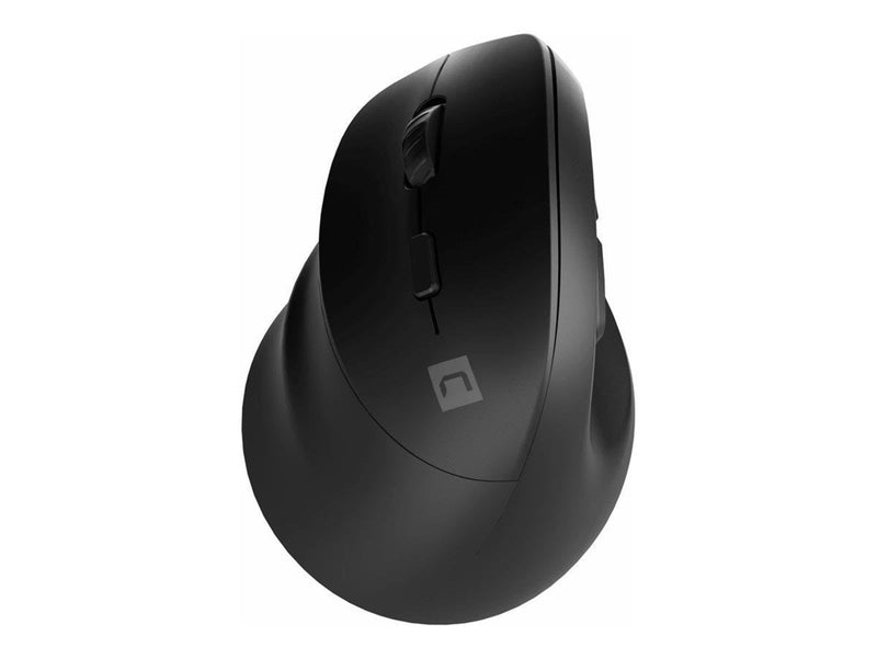 Natec CRAKE 2 - vertical mouse - 2.4 GHz Bluetooth 5.0 - black - Vertical mouse (Schwarz)