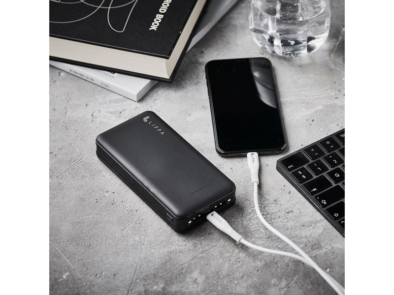 Lippa 20.000 mAh Powerbank 2 x USB-A Output - Black Powerbank (Akku) - schwarz - 20000 Ah