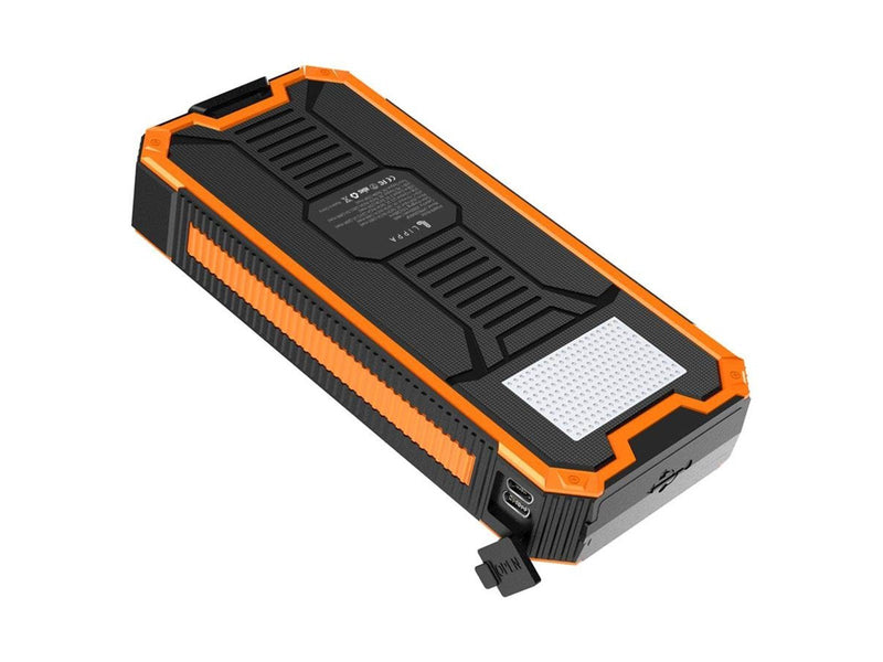 Lippa 20.000 mAh Solar Powerbank 1 x USB-C PD & 3 x USB-A Output Powerbank (Akku) - 20000 Ah