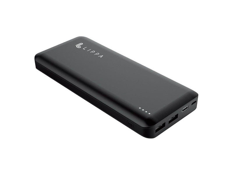 Lippa 26.800 mAh Powerbank 60W USB-C PD & QC USB-A Output - Black Powerbank (Akku) - schwarz - 26800 mAh
