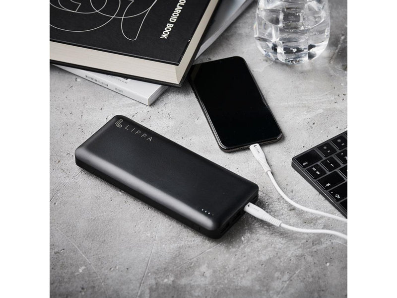 Lippa 26.800 mAh Powerbank 60W USB-C PD & QC USB-A Output - Black Powerbank (Akku) - schwarz - 26800 mAh