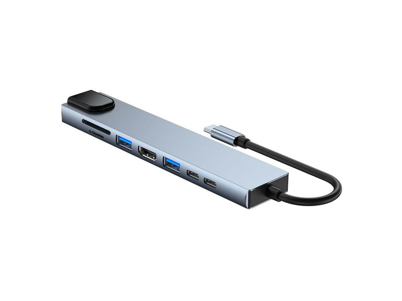 Lippa 8-in-1 87W USB-C PD 4K HDMI & Ethernet Hub USB-Hubs - 8 Anschlüsse