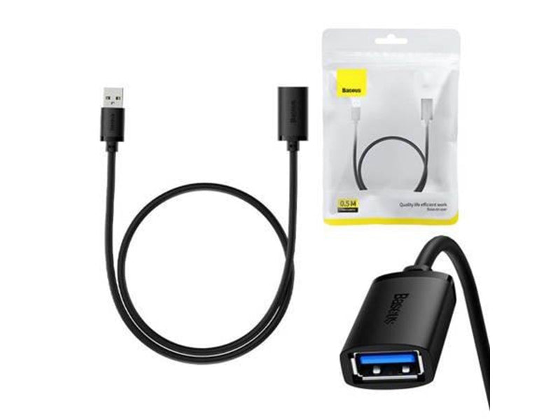 Baseus USB 3.0 Extension cable  male to female AirJoy Series 0.5m (black)