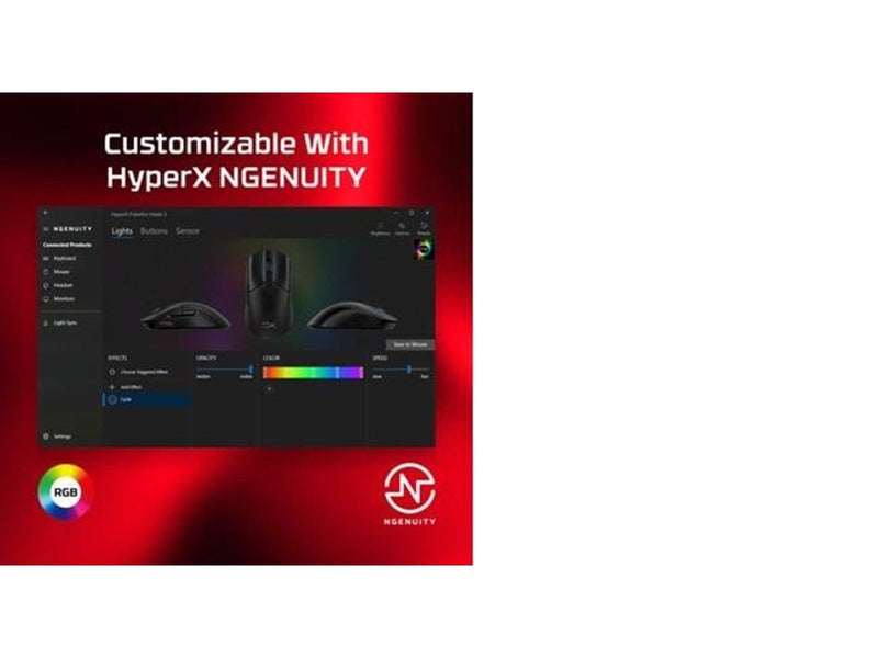 HyperX Pulsefire Haste 2 - Black - Gaming Maus (Schwarz)