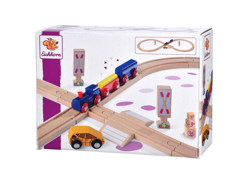 Eichhorn Train Track 8 Figure Playset 27 pcs