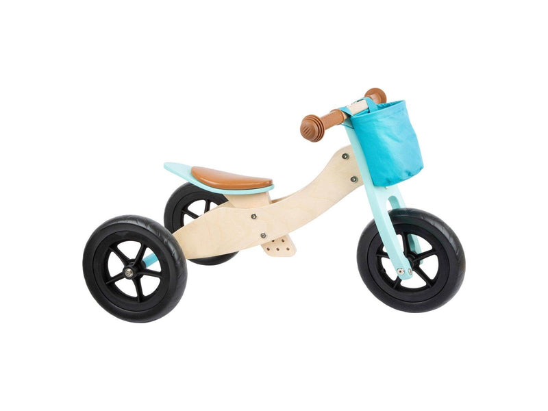 Small Foot - Wooden Tricycle and Balance Bike 2in1 Maxi Turquoise
