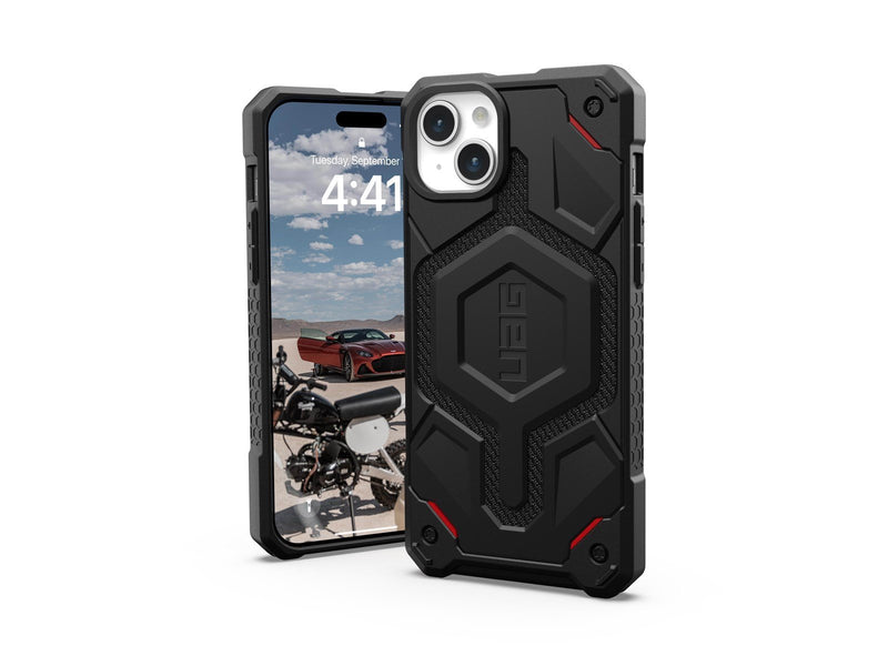 UAG Monarch Pro MagSafe - kevlar black - iPhone 15 Plus