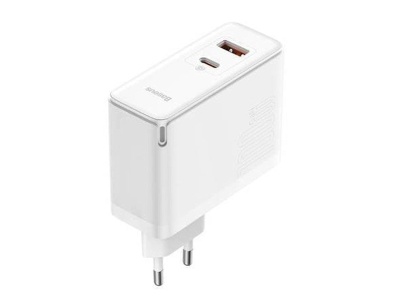 Baseus Wall charger  GaN5 Pro USB-C + USB 100W + 1m cable (white)