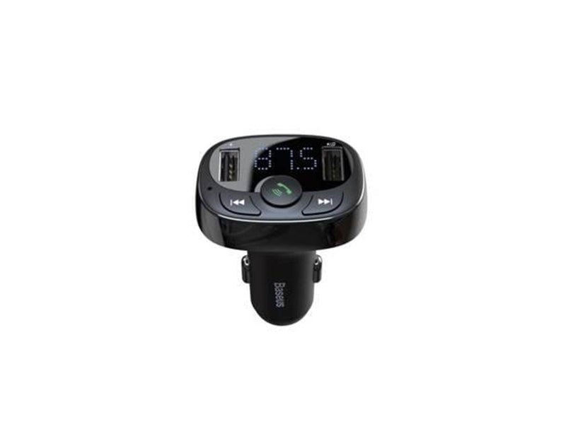 Baseus FM Transmitter T typed Bluetooth 2xUSB microSD (Black)