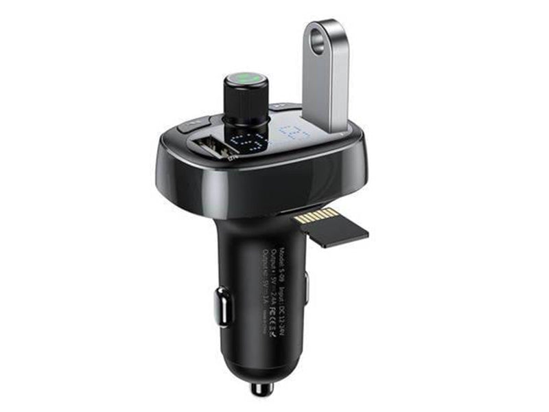Baseus Transmitter FM  T-typed S-09 Bluetooth (black)