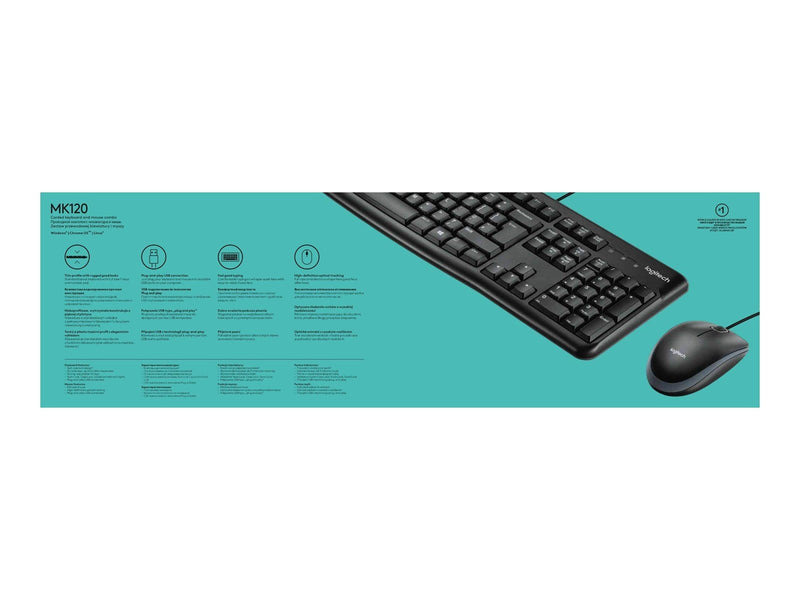 Logitech Desktop MK120 - Tastatur & Maus Set - Portugiesisch