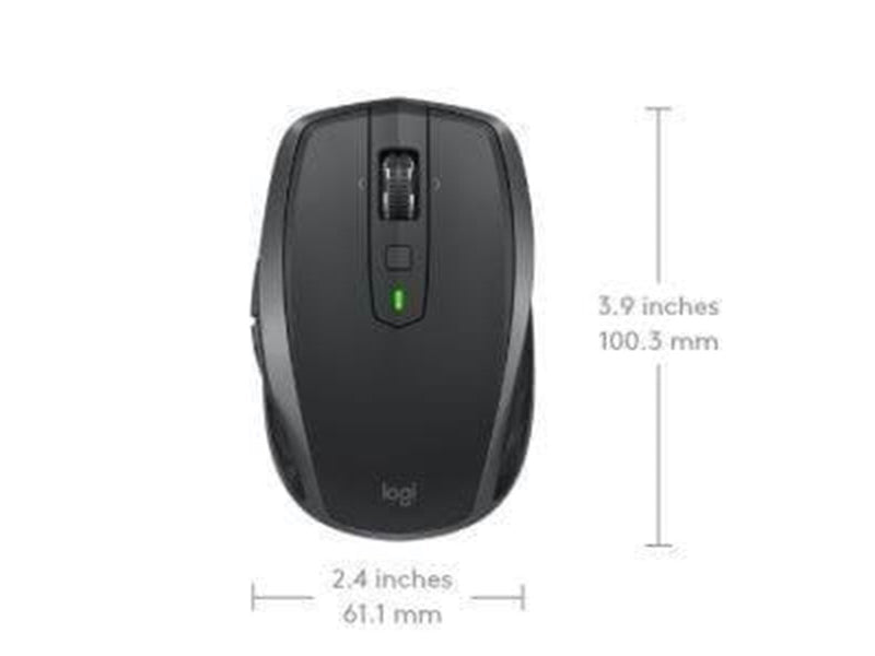 Logitech MX Anywhere 2S Wireless Mouse (BT) - Graphite - Maus (Grau)