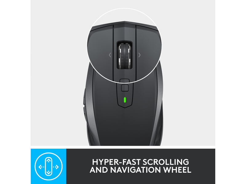 Logitech MX Anywhere 2S Wireless Mouse (BT) - Graphite - Maus (Grau)