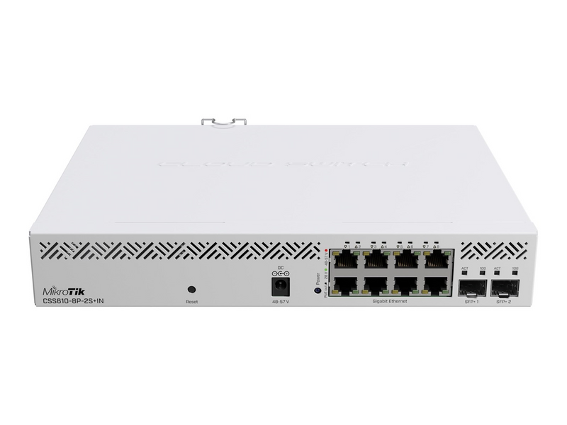 MikroTik CSS610-8P-2S+IN 8x Gigabit PoE-out ports (140W) 2x 10 Gigabit SFP+ ports