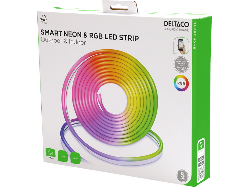 Deltaco Smart-Neon-RGB-LED-Streifen, 5 m